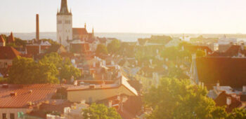 Panorama of the Tallinn city. Estonia.